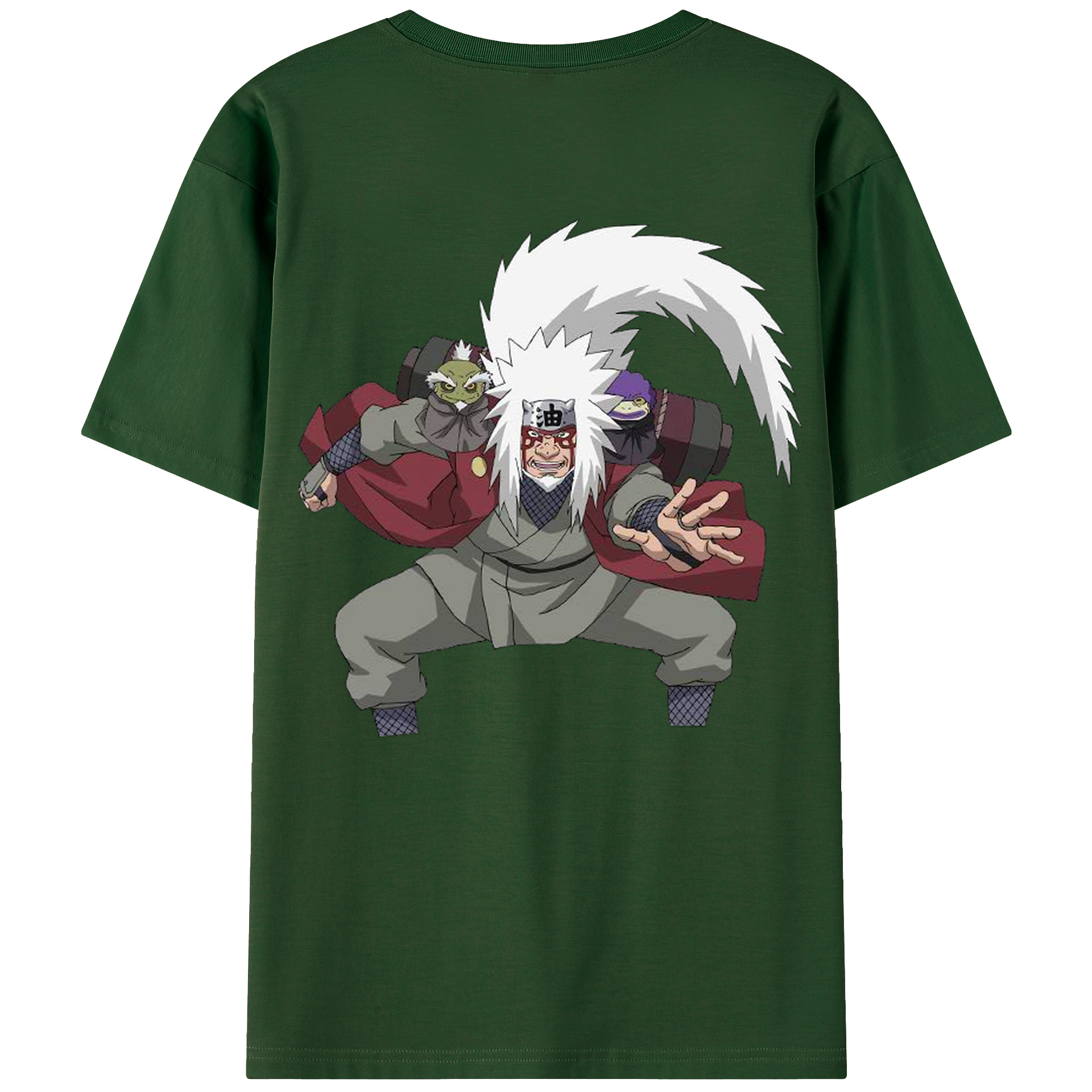 （画像用） NARUTO -ナルト- 自来也（じらいや） Jiraiya 綿100％半袖Tシャツ（背面プリント）